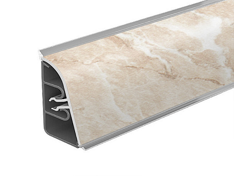 Плинтус AP740/AP850 Мрамор бежевый светлый 1222 / Thermoplast