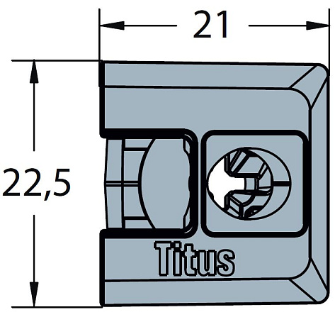 Стяжка-полкодержатель SYSTEM 6 Gen2 Side-entry, белый, Art. 006973-877-001, Titus