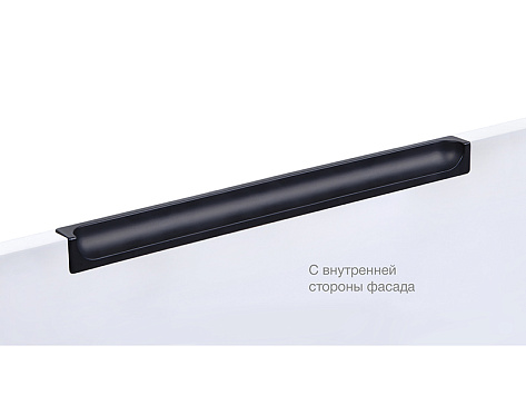 Ручка торцевая, врезная EVA RT020BL.1/000/200, 128 / 200 мм, черный, Boyard