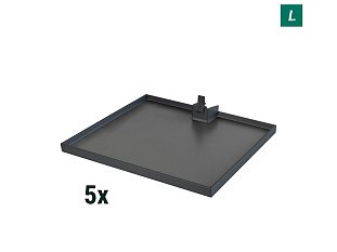 Полки, Конвой Премио, 600мм, комплект левый, 5 шт+1 ручка., Арена СЕЛЕКТ, антрацит, цвет дна антрацит, антислип, Art. 2806239846, Kessebohmer