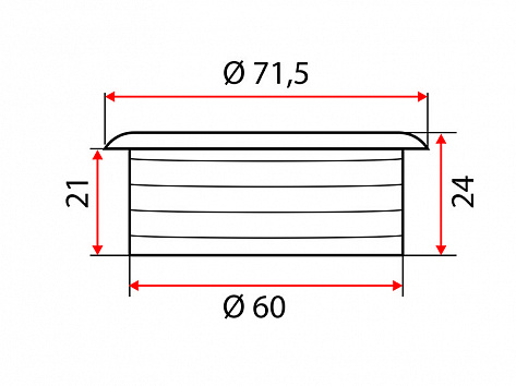 Заглушка для проводки D60, чёрный