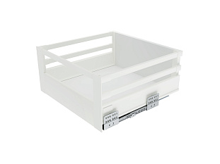 Внутренний ящик СТАРТ 400 с доводчиком, белый, с рейлингом, Boyard, добавить панель SBW08/W/1200 и рейлинг SBR10/W/1200