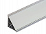 Плинтус угловой пристенный с алюминиевой вставкой L=3050 мм, гладкий, серебро