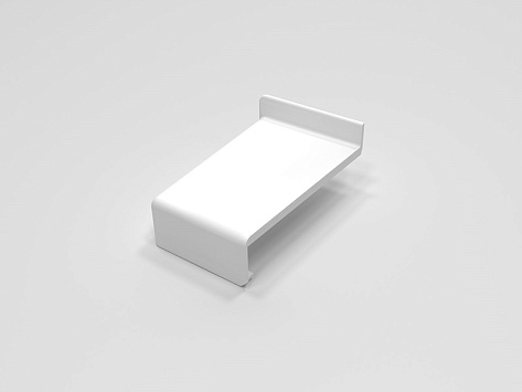 Накладка декоративная для навеса ABS, №1-Белый, правая