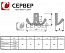 Крючок металлический K204SC, матовый хром, Китай