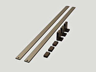 Бортик для обуви ограничительный 1114 мм, Конеро, размер 1114х24х38 мм, 1 шт, цвет ШАМПАНЬ Art. 2384389853, Kessebohmer