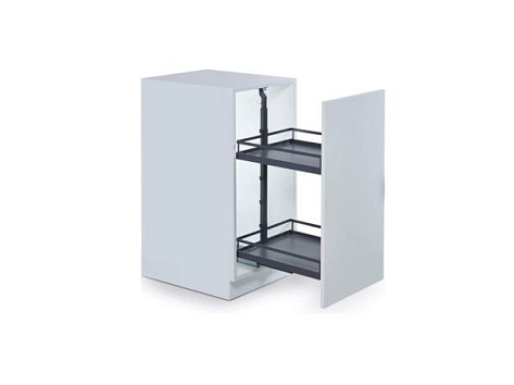 Диспенса Джуниор Слим 400 мм, высота 640-728 мм, Арена СТИЛЬ, 2 полки, антрацит, Art. 2606359846, Kessebohmer