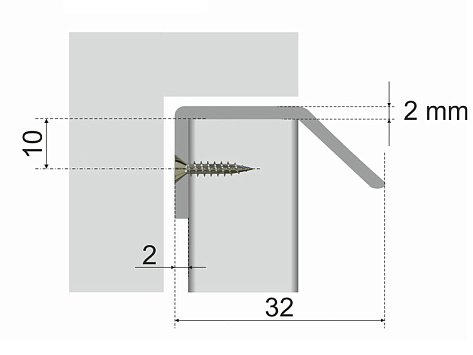 Ручка мебельная, торцевая DETAIL RT007MBSN.1/32, 32 мм, матовый никель, Boyard