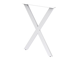 Опора барная X-образная, 30х60, 1030x595+5мм, усиленная, белый глянцевый (RAL 9016)