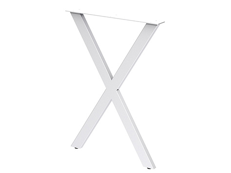 Опора барная X-образная, 30х60, 1030x595+5мм, усиленная, белый глянцевый (RAL 9016)