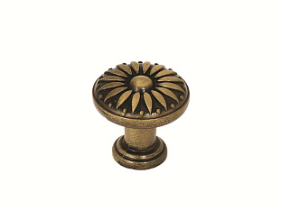 Ручка мебельная, кнопка RK-03, античная бронза, Китай