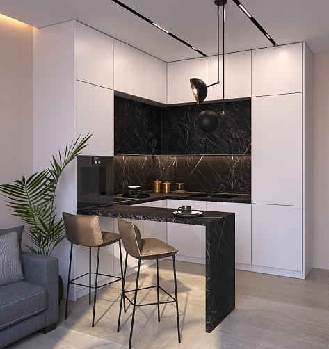 Стеновая панель 3000х600х10 Nero Marquina 8255/S, k3, Slotex