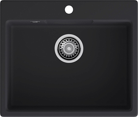 Мойка кухонная Granfest GF-URBAN 658 580х490х200мм, черный, искусственный камень