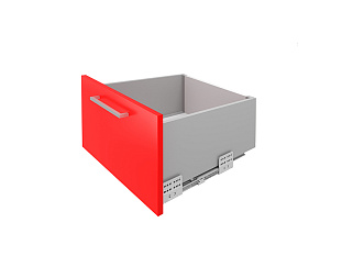 Комплект ящика с прямыми боковинами СТАРТ SOFT ЭКСТРА с доводчиком высокий 199мм, серый, SB21GR.1/500, Boyard