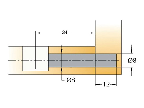 Шток быстрозажимной SYSTEM 5 Quickfit 34x8, Арт. 005554-880-001, Titus