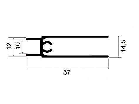 Профиль горизонтальный нижний белый муар 6000 мм, Dorwell