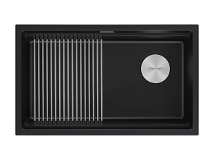 Мойка Paulmark гранит LUMI-PRO 74 UNI, черный, 740х450мм