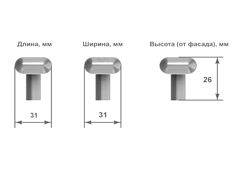 Ручка мебельная, кнопка Iris, античная бронза, Metakor