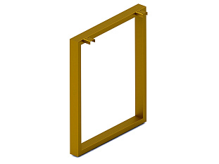 Опора для стола П-образная, 30х60, 725x595+5мм, усиленная, золото