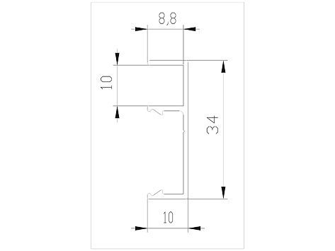 Aristo Профиль полки с подсветкой 5,4, чёрный матовый DE0559.VP540.BKSPC.CJ