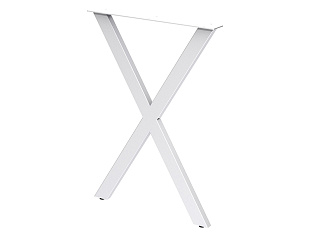 Опора для кухонной столешницы X-образная, 30х60, 820x595+5мм, усиленная, белый глянцевый (RAL 9016)