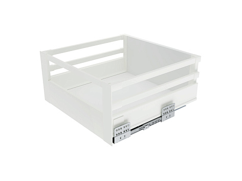 Внутренний ящик СТАРТ 500 с доводчиком, серый, с рейлингом, Boyard, добавить панель SBW08/GR/1200 и рейлинг SBR10/GR/1200