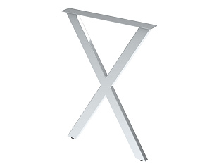 Опора барная X-образная, 30х60, 840x595+5мм, усиленная, хром (краска)