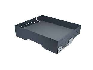 Стальной выдвижной ящик 600 мм на направляющих с доводчиком X.BOX KR45/1/3/600/GRPH, графит, Boyard