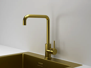 Смеситель Granula 7110, ЗОЛОТО САТИН, Kitchen Space,латунь