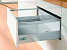 Комплект ящика InnoTech Atira 176х420 серый с релингом, полн. выдв. Silent System, Art. 9228912, глубина 450мм, Hettich
