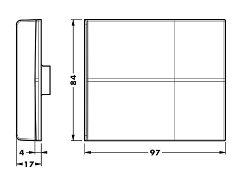 Накладка для навеса 807 RV, антрацит (пласт), 807.00.29.RV.00, CAMAR