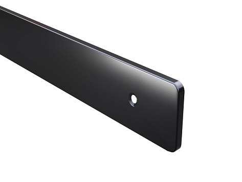 Планка ЧЕРНАЯ торцевая левая на европодгиб 40 мм (40з-R6/180-Л-ч)