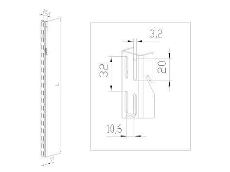ARISTO Направляющая универсальная, L=1148, чёрный Art. WA0397.VP114.BK0PC.RA