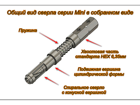 Центровочное сверло Мастер 3D MasterZ Mini