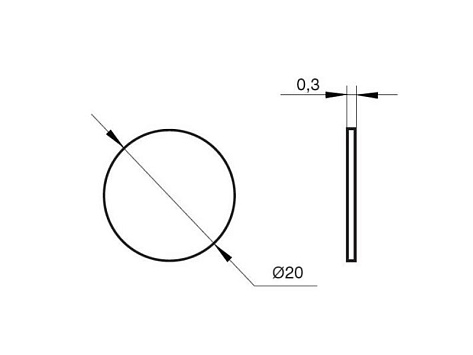 Заглушка-самоклейка d=20мм, черный поры дерева 324, комплект 28шт.