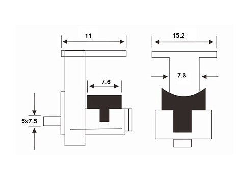 Полкодержатель для стекла 3-8 мм, LID, никелированный