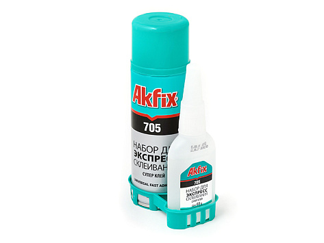 Клей двухкомпонентный универсальный Akfix AK705 (400мл+100г)