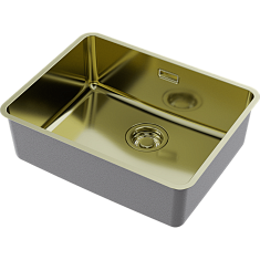 Мойка Omoikiri Omi 53-U/I-LG Ultra 530х415х180мм, выпуск 3 1/2, нерж.сталь/светлое золото, в комплекте