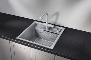 Мойка кухонная Granula KS-5002, 500х510х245мм, алюминиум, искусственный камень