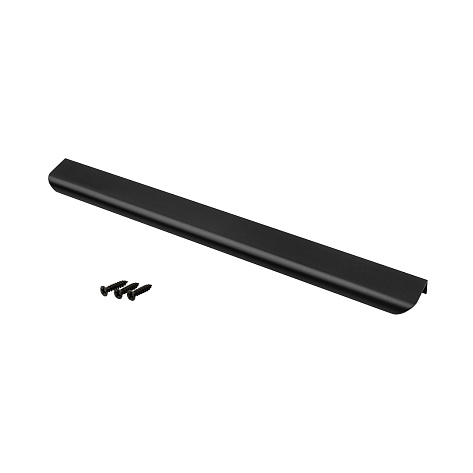 Ручка мебельная, торцевая LOVE, 320/397 мм, матовый чёрный, Китай