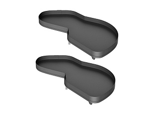 2 полки + рычаги Леманс, 450 мм, Арена ПЬЮР, Комплект установочный, правый, антрацит, цвет дна антрацит, антислип, Art. 2603929846, Kessebohmer