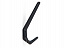 Крючок мебельный HORNY K305.05BL.6, трёхрожковый, матовый чёрный, Boyard