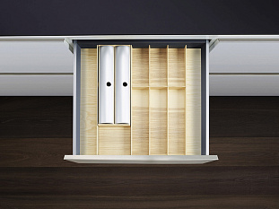 Лоток для ящика ФайнЛайн 500 - 600 мм/500 мм + держатель для фольги, ясень светлый, ROCKENHAUSEN, Art. 2373790378, Kessebohmer