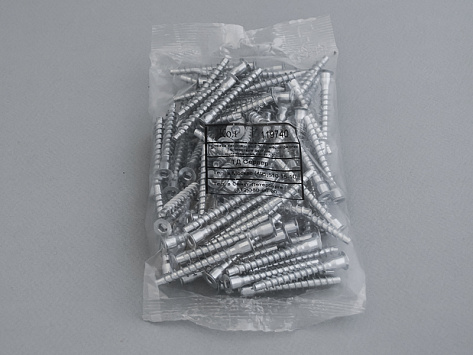 Стяжка саморезная 6,3х50 шестигранник, с коротким дуплом, оцинкованная пакет 100 шт.