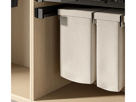 Конеро Комплект Мешок для белья на раме WхD 760-820x450, мешок широкий 1 шт; мешок узкий 1 шт;, черный Art. 5496947021, Kessebohmer