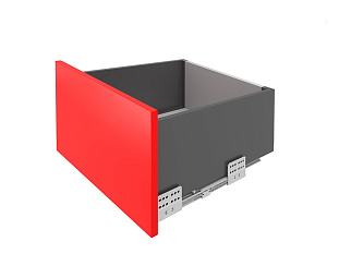 Комплект ящика с прямыми боковинами СТАРТ PUSH+SOFT ЭКСТРА высокий, 199мм, графит, SB41GRPH.1/350, Boyard