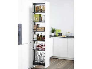 Диспенса 90° ЧВ 400 мм, высота 1600-2000 мм, Арена СТИЛЬ, 5 полок, антрацит, цвет дна антрацит, Art. 2611669846, Kessebohmer