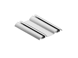 ARISTO Направляющая двухполозная нижняя, серебро крац. 2,7,  AS0504.VP540.SLXAN.CJ/2