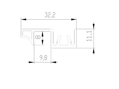 Aristo Slim line Рамка верхняя узкая белый глянец 5,4 AV0588.VP540.WHGPC.CJ