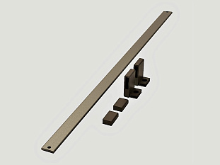 Бортик для обуви ограничительный 582 мм, Конеро, размер 582x24x38 мм, 1 шт, цвет ШАМПАНЬ Art. 2387239853, Kessebohmer